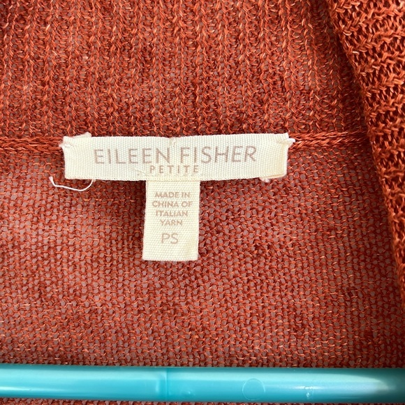 Eileen Fisher 💯 Linen Open Front Cardigan - Picture 10 of 11
